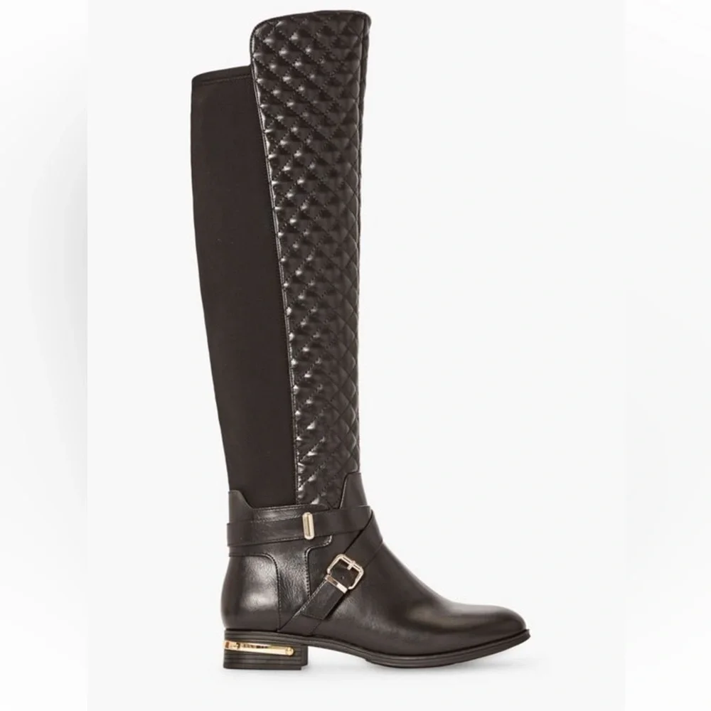 Annabeth Quilted Flat Boots Size 9